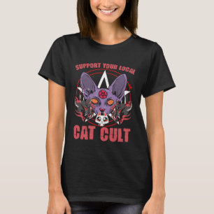 Unterstützen Sie Ihren lokalen Katzenkult Baphomet T-Shirt