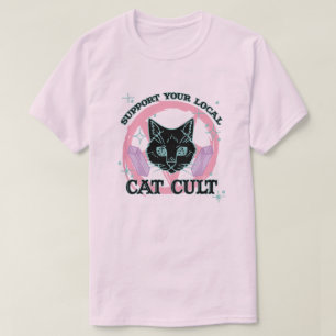 Unterstützen Sie Ihren lokalen Katzenkult - Rosa P T-Shirt
