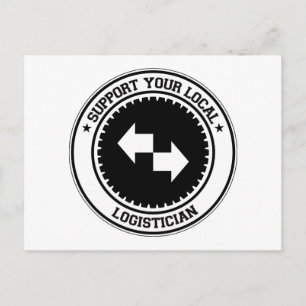 Unterstützen Sie Ihren lokalen Logistiker Postkarte