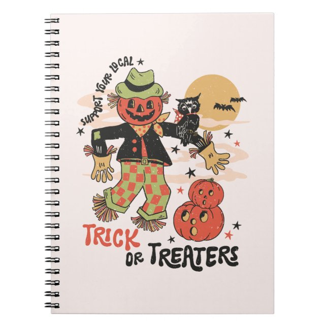 Unterstützen Sie Ihren Trick oder Ihre Behandlung  Notizblock (Vorderseite)