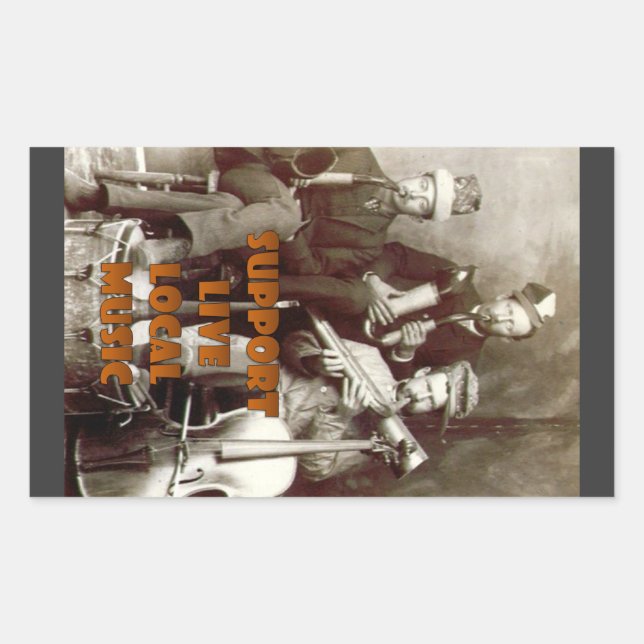 Unterstützen Sie Live Music Sticker (Vorderseite)