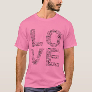 Unterstützende Geliebte (schwarzer Text) T-Shirt