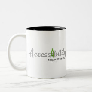 Unterstützende Technologie hilft beim Zugriff auf  Zweifarbige Tasse