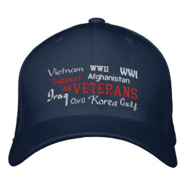 Unterstützende Veteranen - bestickter Hut