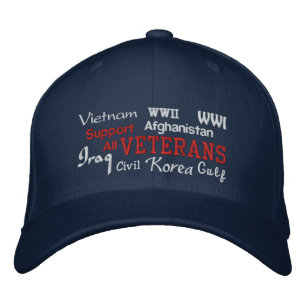 Unterstützende Veteranen - bestickter Hut