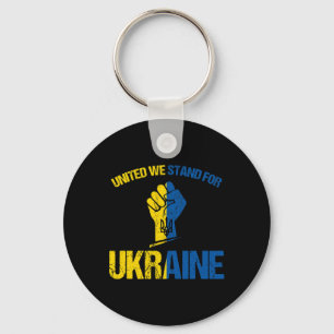 Unterstützt die Ukraine - Vereint stehen wir für d Schlüsselanhänger