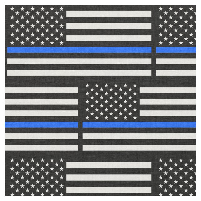 Unterstützt Polizeibeamte, die Thin Blue Line unte Stoff (Nahaufnahme)