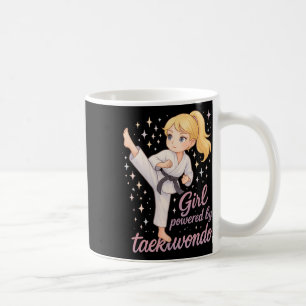 Unterstützt von Taekwondo-Mädchen Blond Schwarz Gü Kaffeetasse
