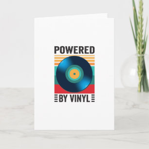 Unterstützt von Vinyl-Musik-Schallplatte Retro Vin Karte