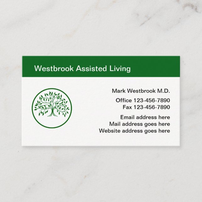 Unterstützte Lebensbaum-Theme Businesscards Visitenkarte (Vorderseite)