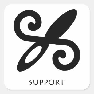 Unterstützung Adinkra Symbol Aufkleber