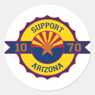 Unterstützung Arizona Runder Aufkleber