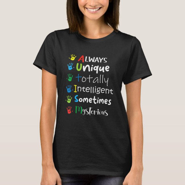 Unterstützung Autismus Bewusstsein Autismus Boy Au T-Shirt (Vorderseite)
