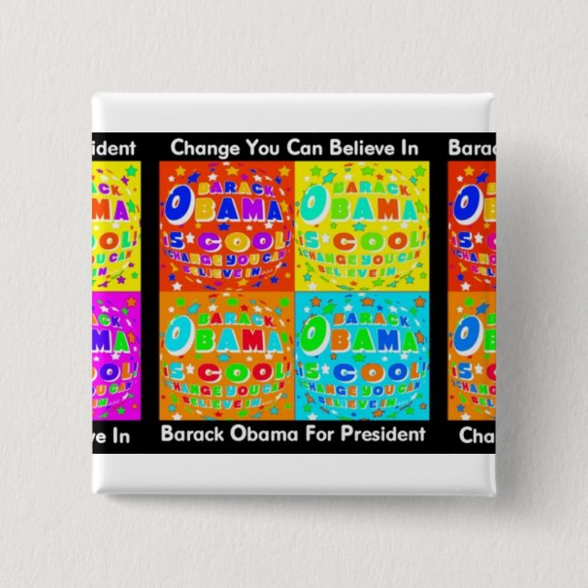 UNTERSTÜTZUNG BARACK OBAMA BUTTON (Vorderseite)