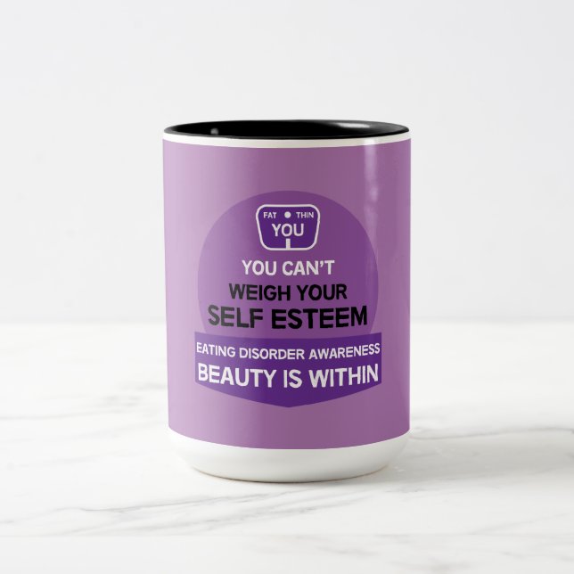 Unterstützung bei Essstörungen Zweifarbige Tasse (Mittel)