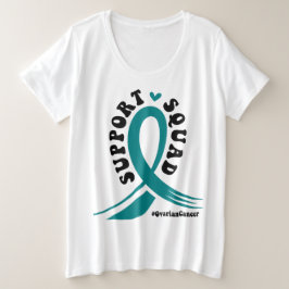Unterstützung der Aquamarinen Bekämpfung des Ovari Große Größe T-Shirt
