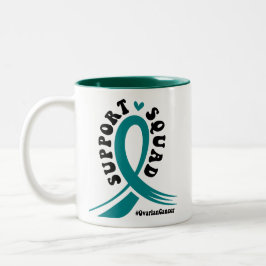 Unterstützung der Aquamarinen Bekämpfung des Ovari Zweifarbige Tasse