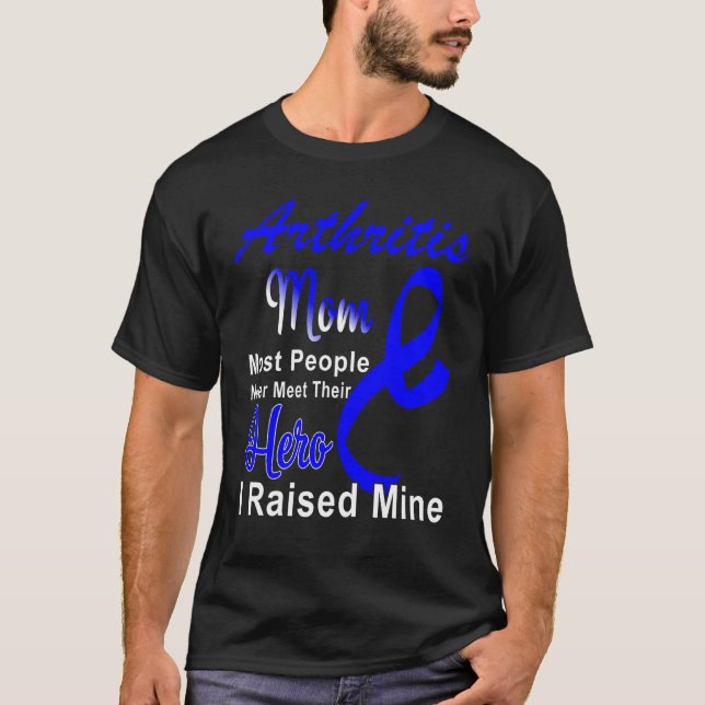 Unterstützung der Arthritis Awareness Blue Ribbon  T-Shirt (Vorderseite)