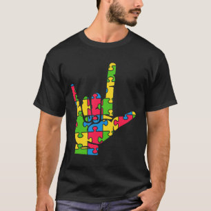 Unterstützung der Autismus-Liebe-Zeichensprache T-Shirt