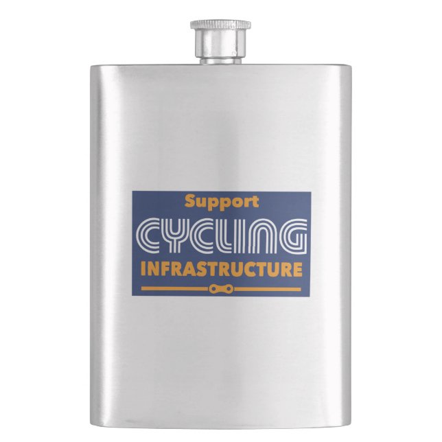 Unterstützung der Cycling-Infrastruktur Flachmann (Vorderseite)