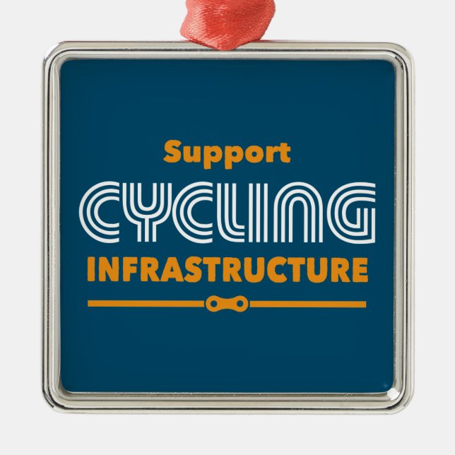 Unterstützung der Cycling-Infrastruktur Ornament Aus Metall (Vorne)