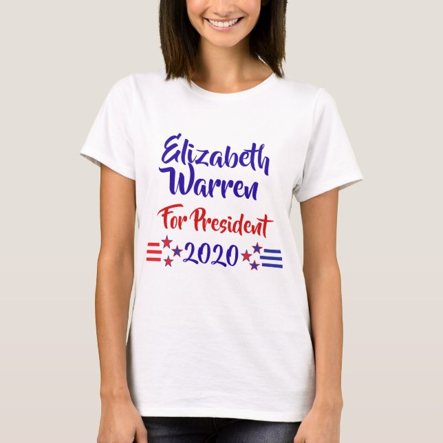 Unterstützung der Elizabeth Warren für die Wahlen  T-Shirt (Vorderseite)