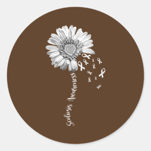 Unterstützung der Hübschen Blume zur Sensibilisier Runder Aufkleber