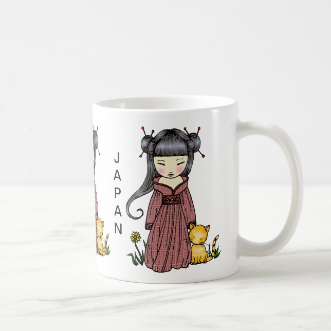 Unterstützung der japanischen Tasse Kimono Girl (Rechts)