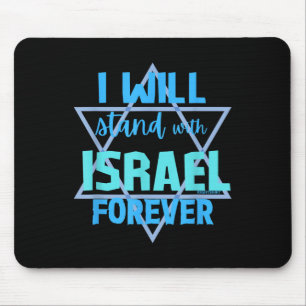 Unterstützung der Juden_ Ich werde mit Israel für Mousepad