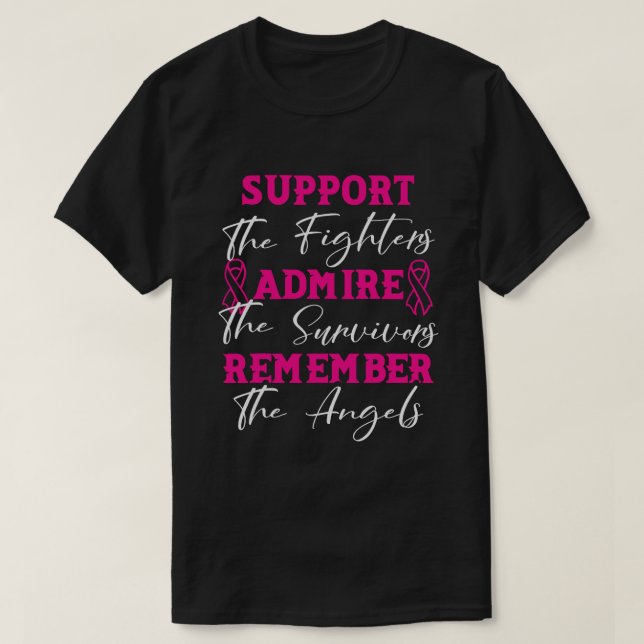 Unterstützung der Kämpfer für das Brustkrebs-Bewus T-Shirt (Design vorne)