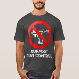 Unterstützung der Kontrolle von Gun gegen Piercing T-Shirt