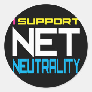 Unterstützung der Netzneutralität Runder Aufkleber