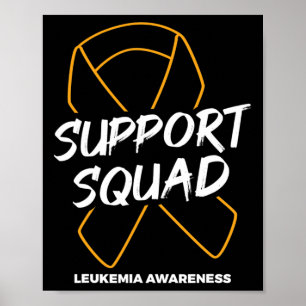 Unterstützung der Squad Leukämie Bewusstsein Ribbo Poster