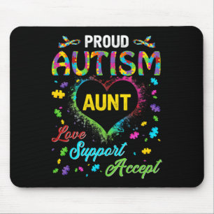 Unterstützung der Tante-Liebe für Stolz-Autismus H Mousepad