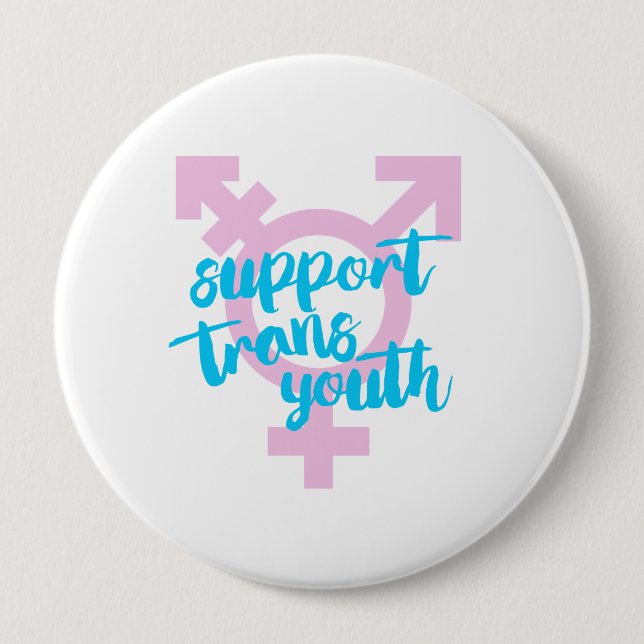 Unterstützung der Trans-Jugend - Trans-Symbol - - Button (Vorderseite)