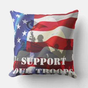 Unterstützung der Truppen Patriotische amerikanisc Kissen