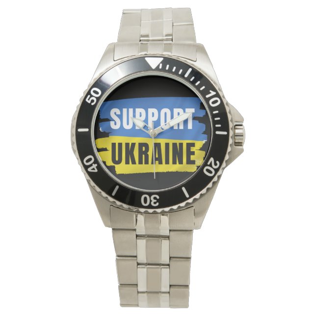 UNTERSTÜTZUNG DER UKRAINE ARMBANDUHR (Vorderseite)