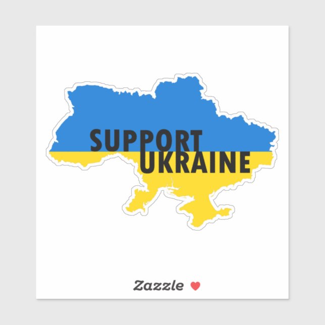 UNTERSTÜTZUNG DER UKRAINE AUFKLEBER (Blatt)