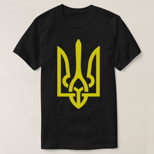 Unterstützung der Ukraine blaugelben Trizyb-Neuhei T-Shirt (Design vorne)