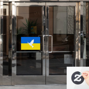 Unterstützung der Ukraine Flag-Fenster Klammern Fr Fensteraufkleber