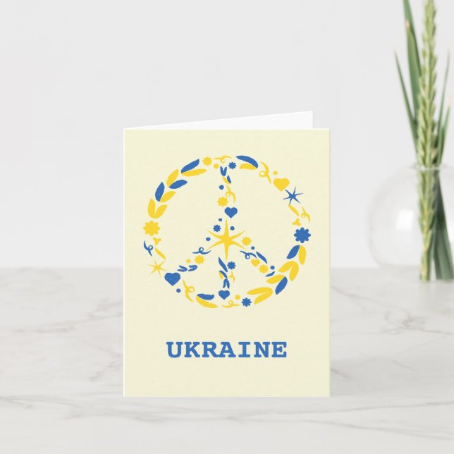 Unterstützung der Ukraine-Friedensgrußkarte Karte (Vorderseite)