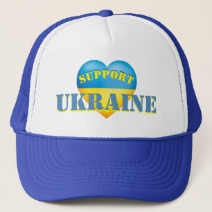 Unterstützung der Ukraine Gelb und Blau Truckerkappe
