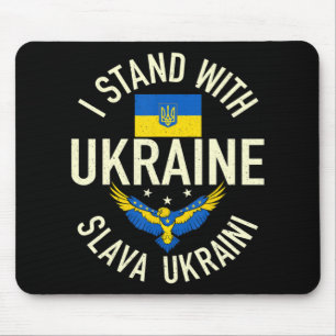 Unterstützung der Ukraine ich stehe mit der Ukrain Mousepad