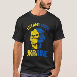 Unterstützung der Ukraine ich stehe mit der Ukrain T-Shirt