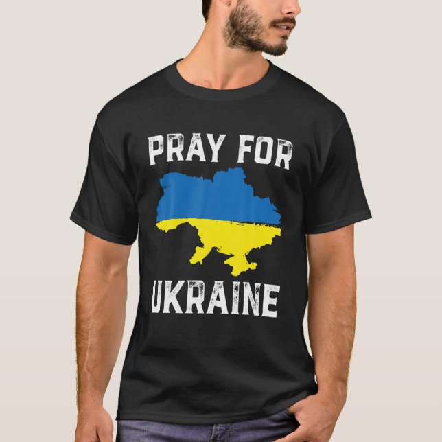 Unterstützung der Ukraine ich stehe mit der Ukrain T-Shirt (Vorderseite)