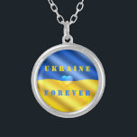 Unterstützung der Ukraine-Kette - Freiheit Versilberte Kette<br><div class="desc">Unterstützung Ukraine Silver Plated Necklaces - Freiheit - Frieden - Ukrainische Flagge - Gemeinsam ! Sie können Support Ukraine auch auf mehr als 1000 Zazzle Produkte übertragen! Wir stehen mit der Ukraine!</div>