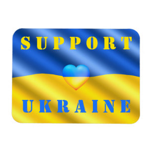 Unterstützung der Ukraine Magnet ukrainische Flagg