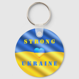 Unterstützung der Ukraine - Starke - Flagge - Fre Schlüsselanhänger