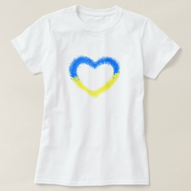 Unterstützung der Ukraine - T - Shirt ukrainisches (Design vorne)