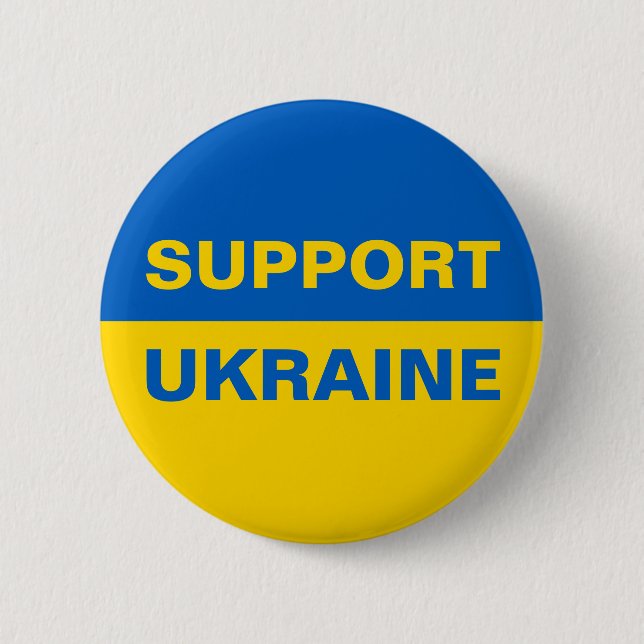 Unterstützung der ukrainischen Flagge Button (Vorderseite)